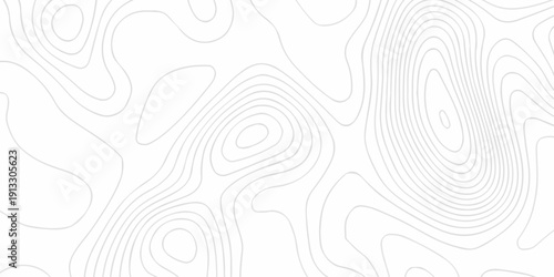 Vector lines seamless pattern sea map topography design. White wave paper curved reliefs Contour maps. Discovery topographic texture backdrop landscape earth style trail map geography design.	