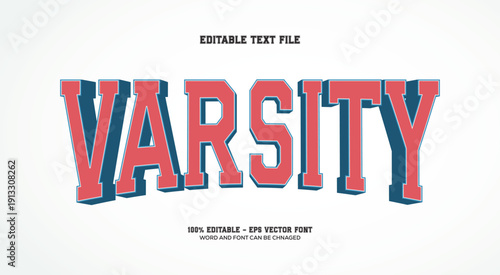 Varsity college font. Vintage sport font in american style for football  baseball or basketball logos and t-shirt. Athletic department typeface  varsity style font. Vector