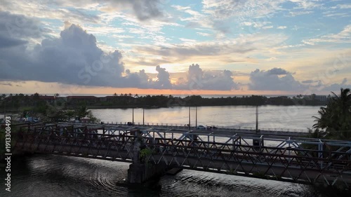 Kalutara, Sri Lanka – December 2, 2025: Calm lake view with reflections, lush greenery, and peaceful natural surroundings.
