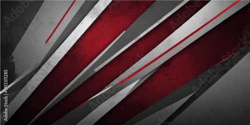 A vintage red and white striped fabric texture features a grunge paper design and colorful cotton material pattern for an artful decorative backdrop