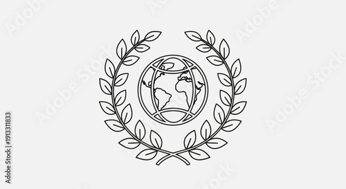 Vintage black tribal skull emblem with heraldic wings and a crown ornament framed by floral decoration