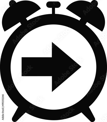 Time Progression Icon Right Arrow Deadline Management Symbol