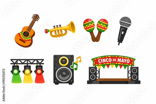 Cinco de Mayo Music Festival Icon Grid