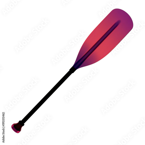 Colorful Paddle Displayed on a Plain Background Used for Various Water Sports...