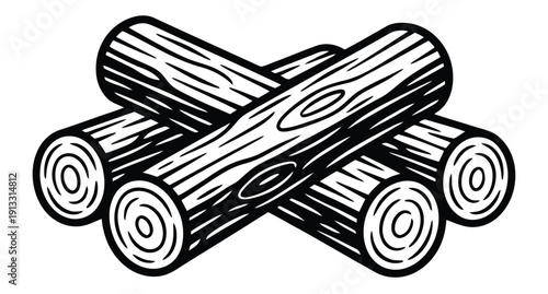 A stack of logs on top of each other