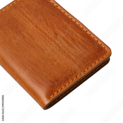 Leather Wallet Lying on a Table in a Bright Room During the Day