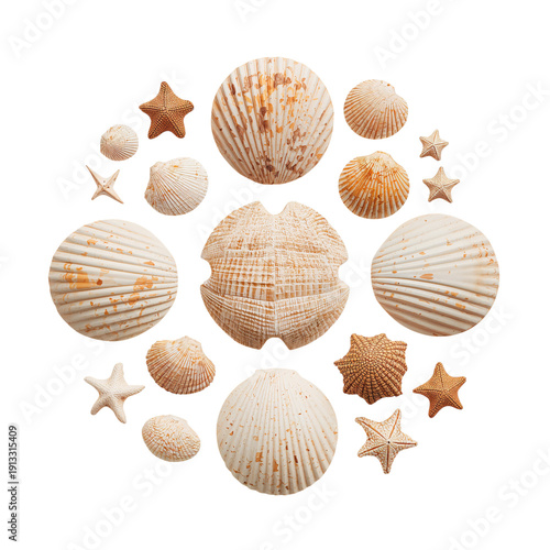Shell Decoration Displayed on a Plain Background for Home Decor Inspiration a...