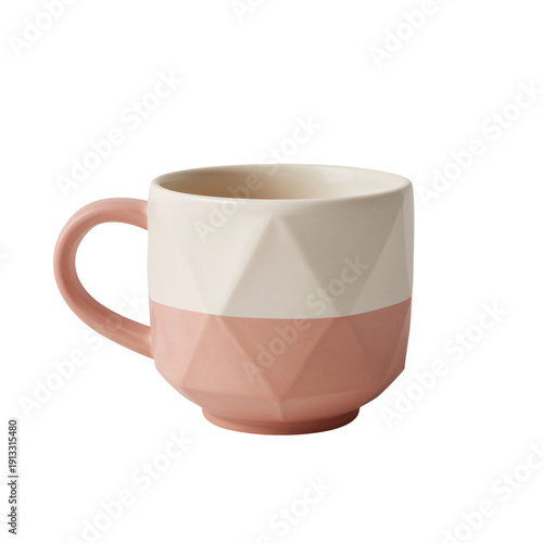 Coffee Mug on a White Background With a Simple Design and Natural Colors