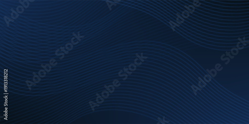 3D modern wave curve abstract presentation background. Luxury paper cut background. Abstract decoration, golden pattern, halftone gradients, 3d Vector illustration. Dark blue background