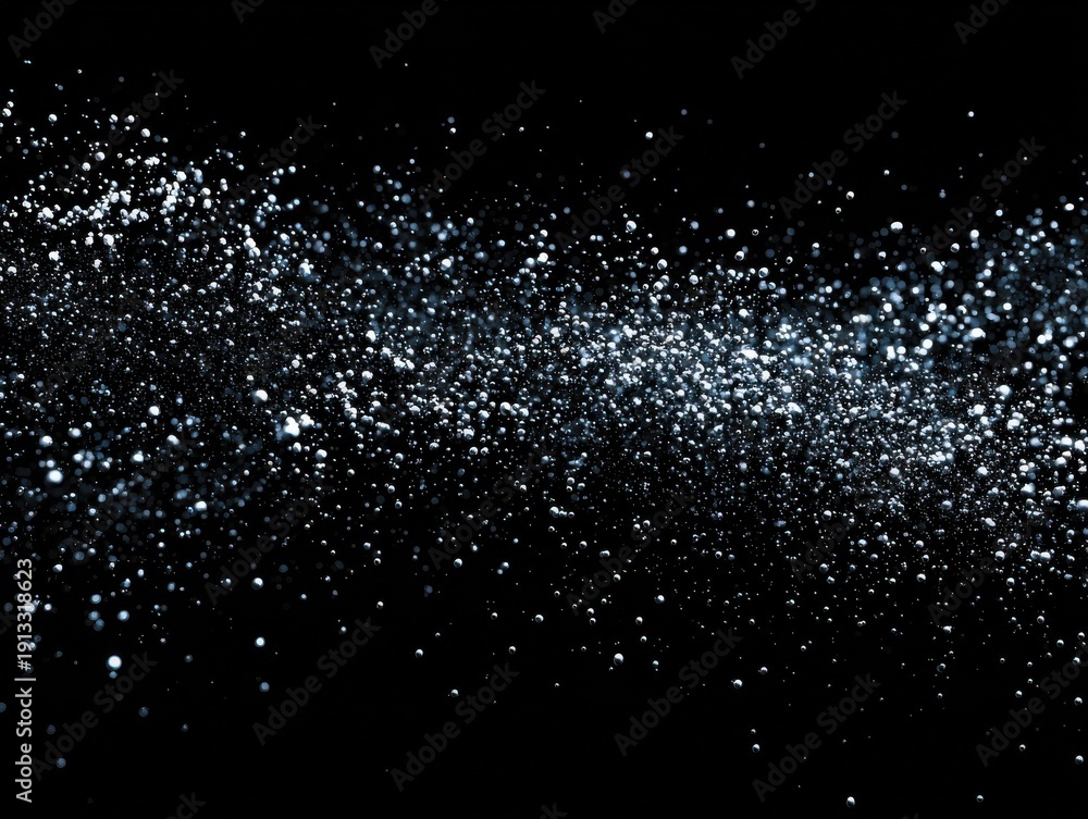 Obraz premium floating particles isolated on a black background