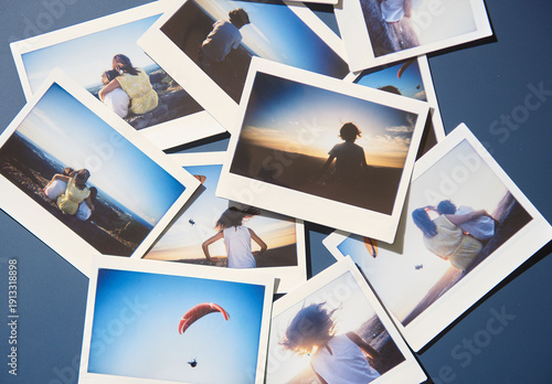 Real photo of Polaroid Frames. PSD mockup Templates