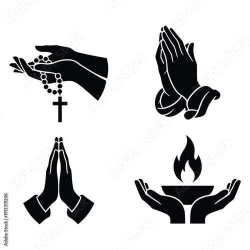 Symbols of prayer and spirituality in christianity