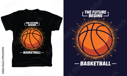 The Future Begins Basketball Splash Effect Creative Sport Poster Design