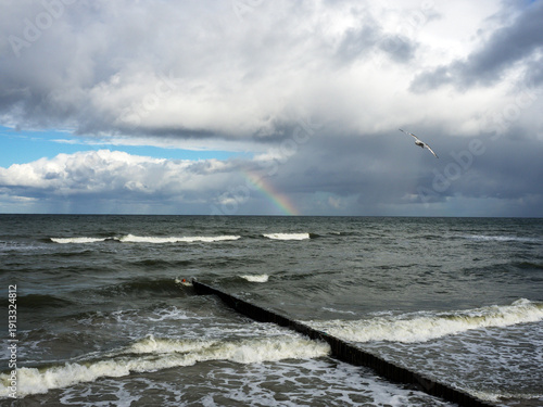 The Baltic Sea, a rainbow after the rain.