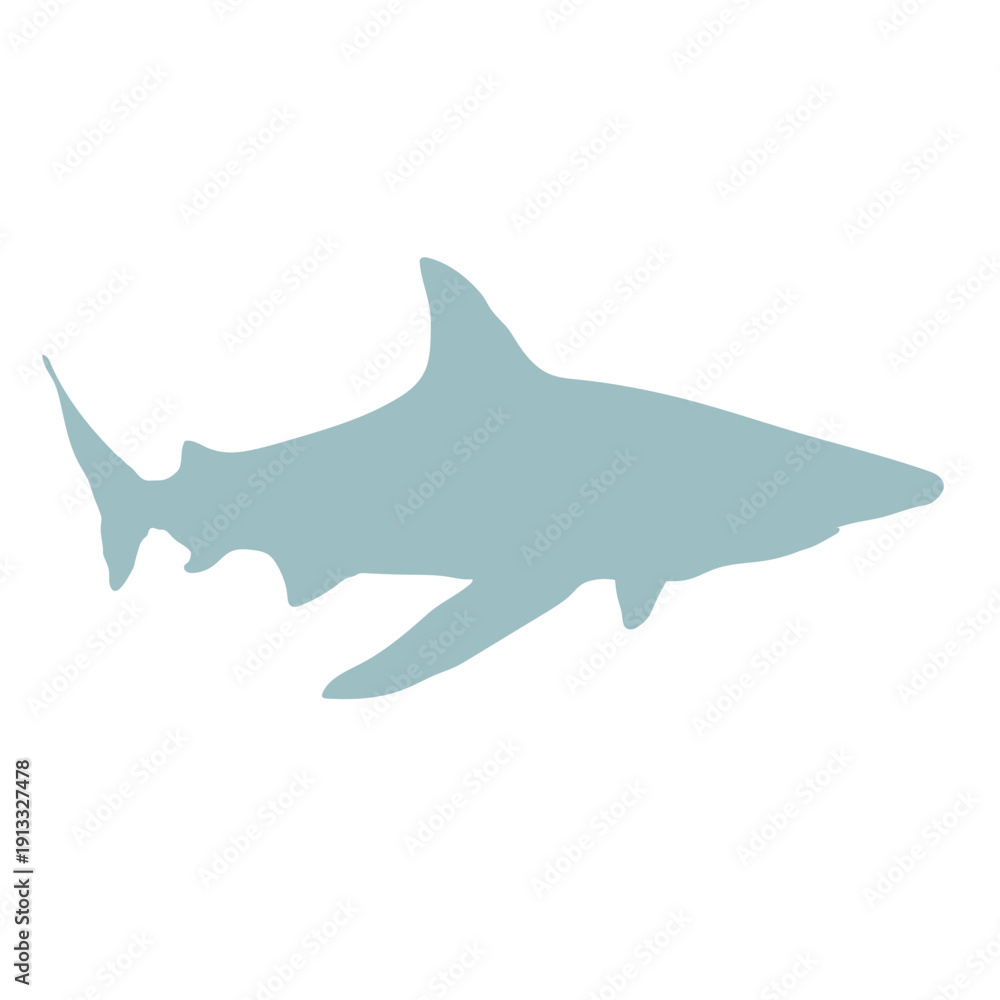 Obraz premium Spinner Shark Blue Icon - Editable EPS