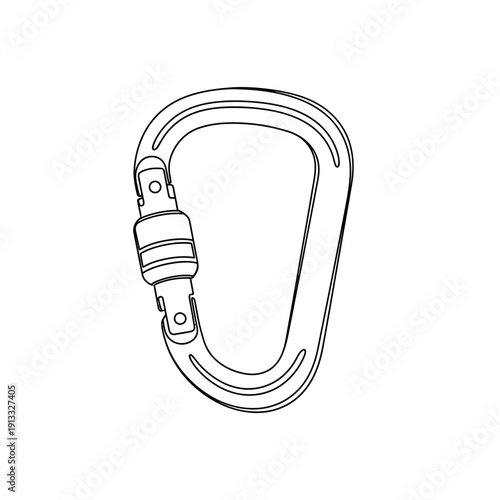 Durable carabiner clip for climbing and outdoor adventures, designed for safety and security during climbing activities. Essential gear for climbing enthusiasts,