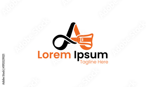 Modern Letter A Logo with Leather Belt or Buckle Element for Fashion and Hardware Brands