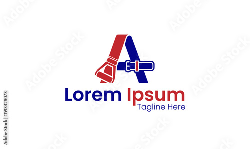 Modern Letter A Logo  Belt Strap Icon for Financial and Security Services