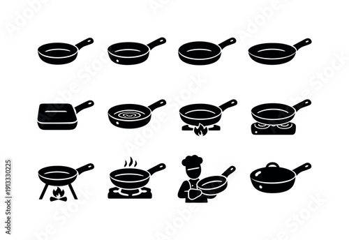 Frying Pan Icons.