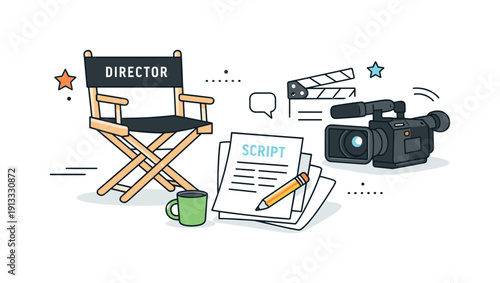 Behind the scenes storytelling. A director