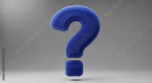 A large, vibrant blue question mark, floating against a simple grey background. The image has a clean, modern aesthetic.