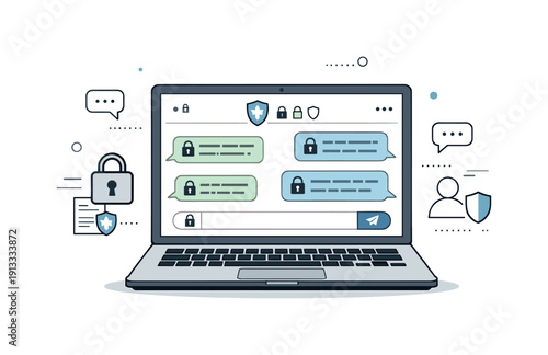 Encrypted Chat Interface. Confidential talks