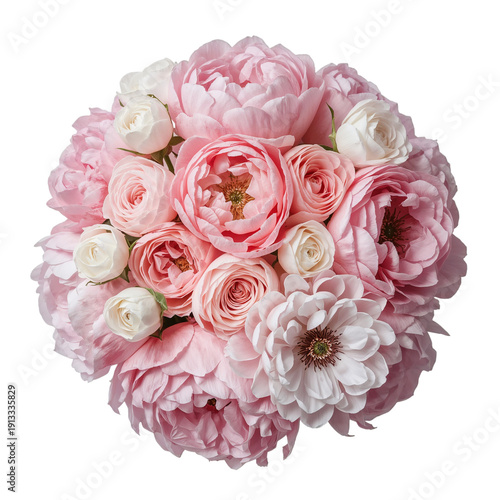 Bouquet of Pink Flowers Arranged for a Special Occasion in a Bright Setting