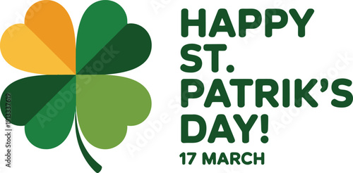 Happy st patrick s day celebration on march 17th with shamrocks and irish luck