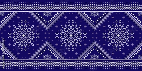 traditional thai fabric. Abstract ethnic pattern. Design for background, wallpaper, clothing, wrapping, Batik, sarong, fabric, Saree, Sari, ikkat, ikat, curtain, carpet, tablecloth, bedspread.