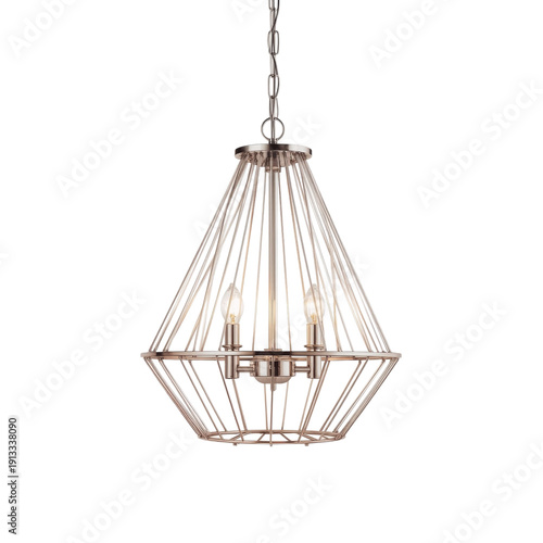 Modern Chandelier Design in a Bright Indoor Space With Warm Light Bulbs Addin...