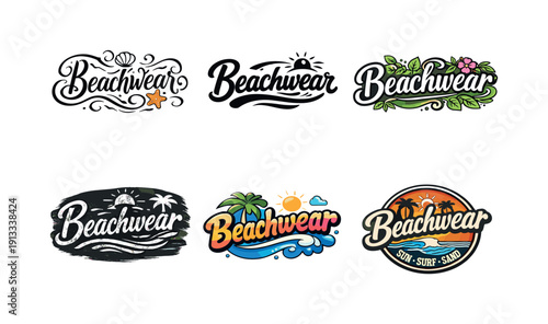 Beachwear Lettering Styles.