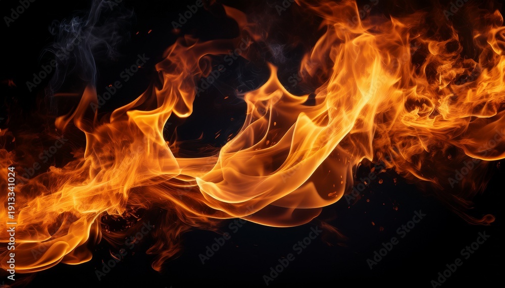 Fototapeta premium Captivating Flames Dancing Against A Dark Background