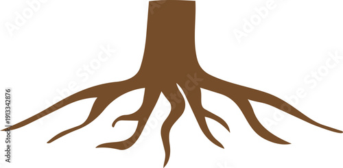 Root Foundation: The robust foundation of a tree is unveiled, with its intricate root system branching out, symbolizing growth, stability, and the interconnectedness of nature.
