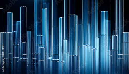 Abstract Digital Background With Vertical Elements