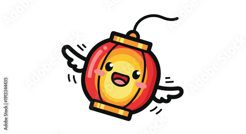 Cartoon Bomb with Angry Face Illustration.