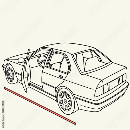 Minimal Silhouette with Interior Line Hints