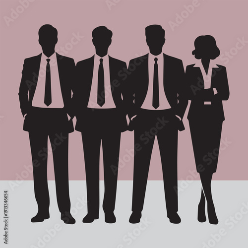 Modern Corporate Leadership Team Premium Vector Emblem
