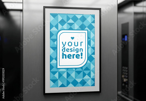 Elevator Interior Poster Mockup