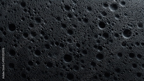 Dark textured surface with irregular holes