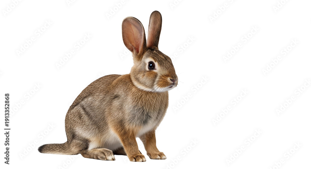 Fototapeta premium rabbit isolated on white background, png