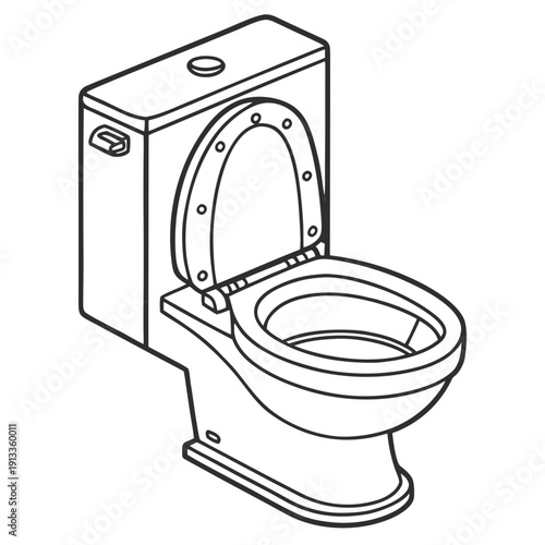vector illustration of toilet bowl