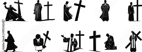 Stations of the cross christian crucifixion iconography