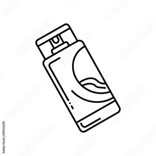 Illustration of a hand sanitizer bottle with a pump dispenser