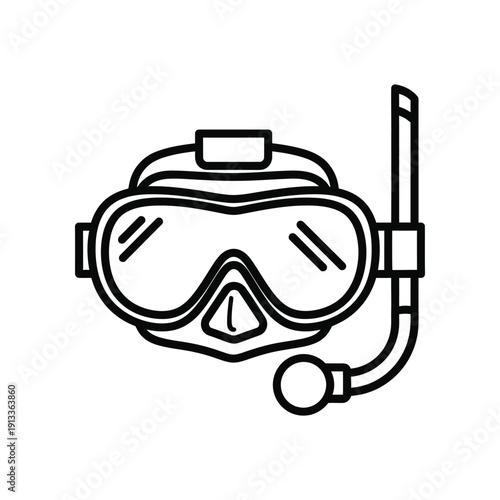 Scuba diving mask and snorkel set for underwater exploration and breathing