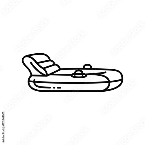 Minimalist line drawing of a massage table with a person lying down