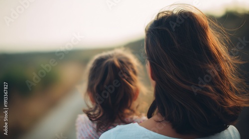 Woman is holding a child