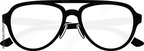 Black glasses with clear lenses and nose bridge eyeglasses spectacles