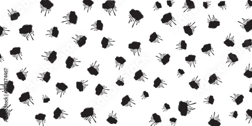 Abstract background with scattered black dots and white background - minimalist art