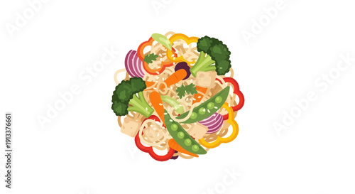 Colorful Vegetable StirFry A Vibrant and Healthy Culinary Delight.