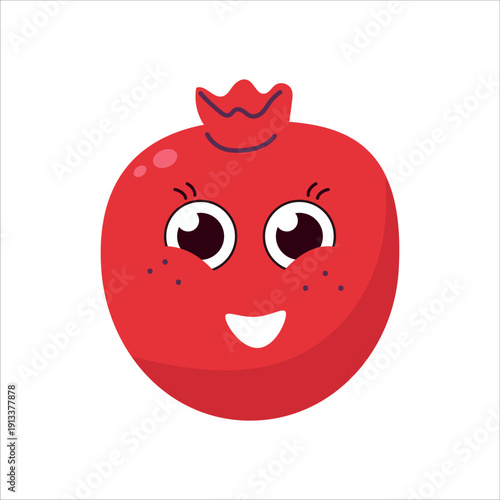 Summer fruits and berries set in flat line art style. Vector sticker collection for prints, posters and design.